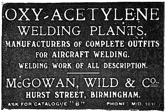 McGowan, Wild & Co - Welding Plants & Equipment                  