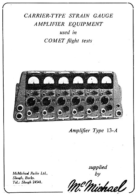 McMichael Electronic Carrier-Type Strain Gauge Amplifier         