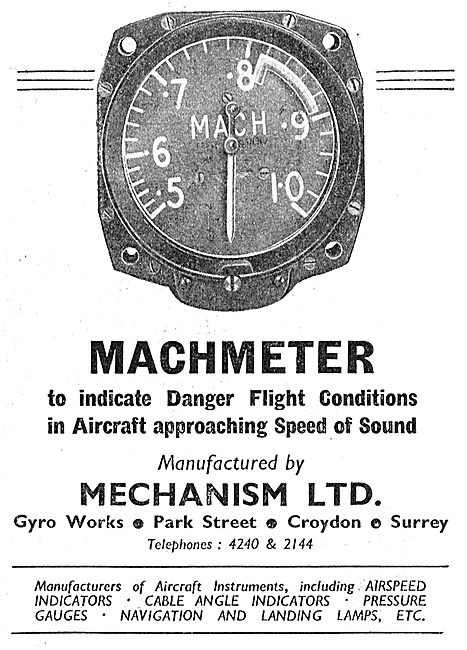 Mechanism Machmeters 1947                                        