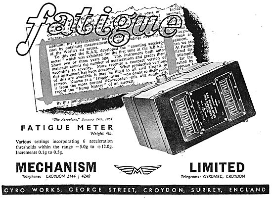 Mechanism Fatigue Meters For Aircraft 1955                       