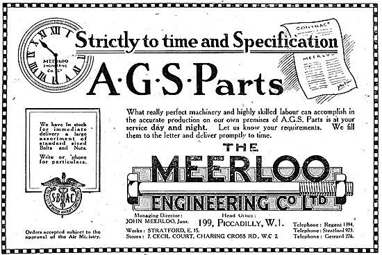 The Meerloo Engineering Co Ltd: On Time, On Spec AGS Parts       