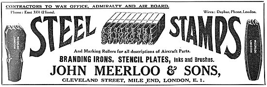 John Meerloo & Sons. Steel Stamps, Branding Irons, Inks & Brushes