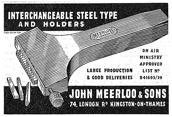 Meerloo Interchangeable Steel Type And Holders.                  