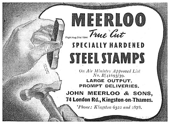 Meerloo True Cut Air Ministry Approved Steel Stamps              