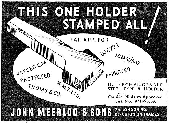 John Meerloo & Sons - Stampings & Engravers                      