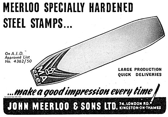 Meerloo AID Approved Specially Hardened Steel Stamps             