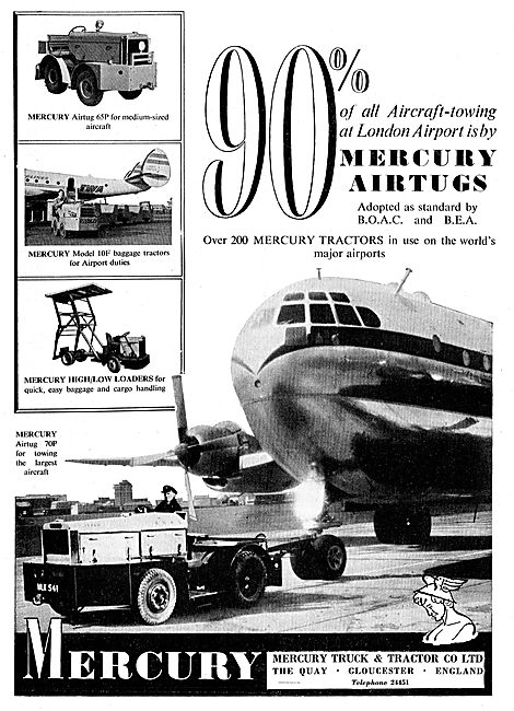 Mercury Airtugs - Aircraft Tugs & Model 10F Baggage Tractor      