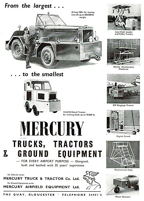 Mercury Airtug 160L. Mercury 14 ACD Diesel Tractor               