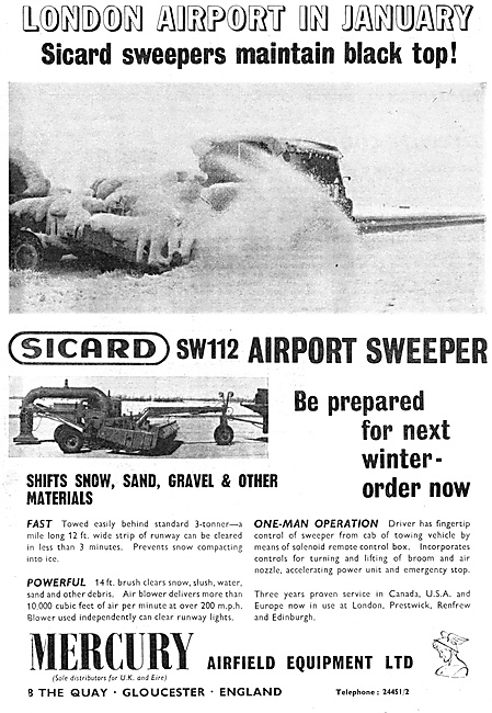 Mercury Airfeild Equipment . SICARD SW112 Snow Sweeper           