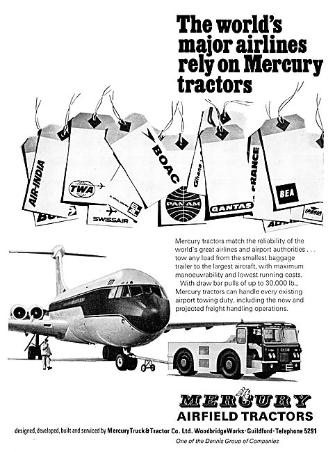 Mercury Aircraft Tugs & Tractors 1967                            