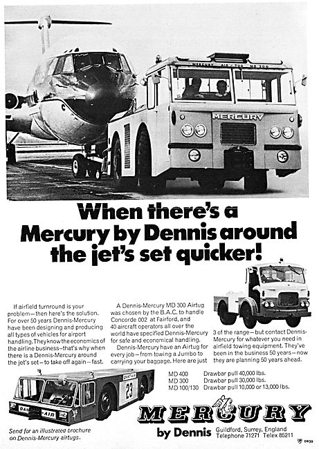 Dennis-Mercury Aircraft Tugs 1970                                