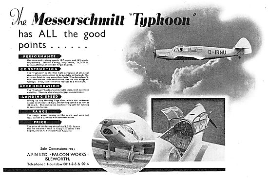 Messerschmitt ME108 Typhoon : D-IRNU                             