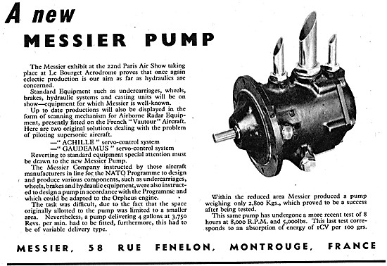Messier Hydraulic Pumps                                          