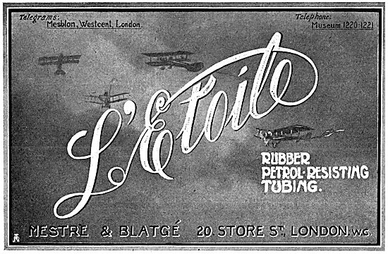 Mestre & Blatge L'Etoile Petrol Resistant Tubing 1916            