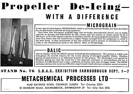 Metachemical Processes Micrograin & Dalic Propeller De-Icing     