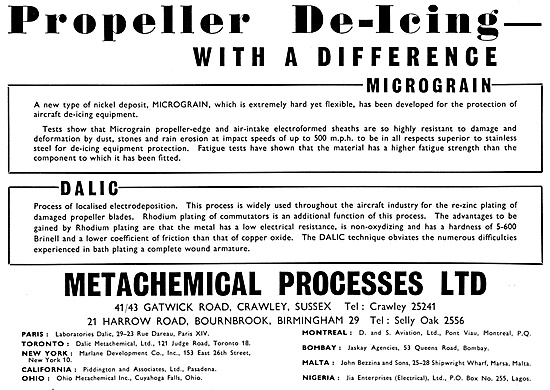 Metachemical Propeller De-Icing Equipment. Micrograin            