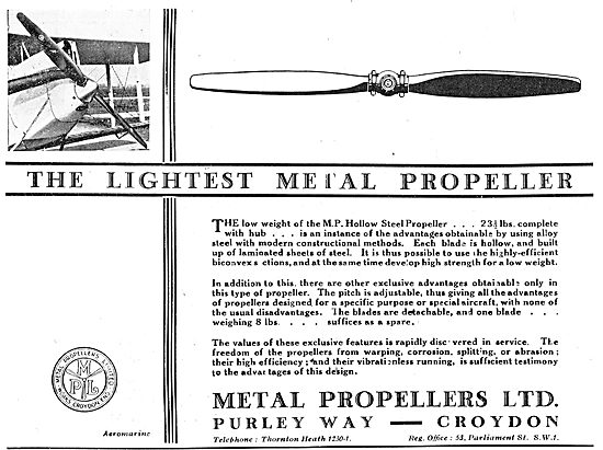 MP Metal Propellers - The Lightest Metal Propeller               