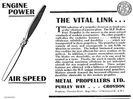 MP Metal Propellers - The Vital Link                             