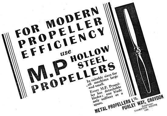 Metal Propellers Ltd - MP Hollow Steel Propellers                