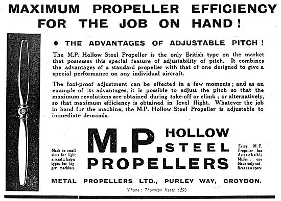 Metal Propellers Ltd - MP Hollow Steel Propellers                