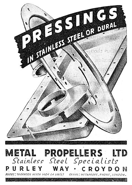 Metal Propellers Ltd - Croydon. Stainless Steel                  