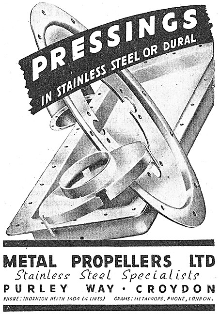 Metal Propellers Stainless Steel & Dural Pressings               