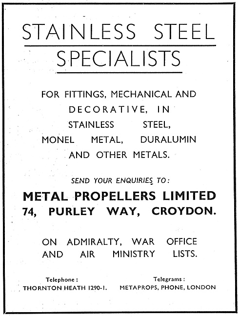 Metal Propellers Stainless Steel Specialists                     