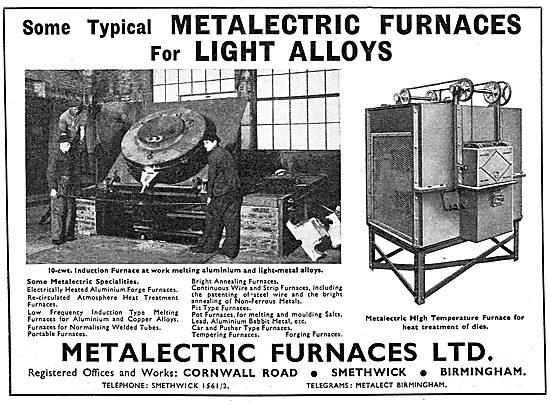 Metalectric Furnaces Ltd. Smethwick. Industrial Furnaces         