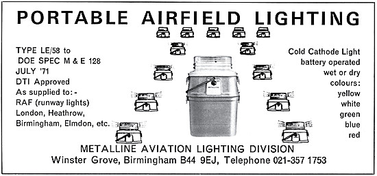 Metalline Aviation Lighting - Metallite LE/58 Portable Lights    