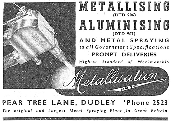 Metallisation Metallising & Aluminising 1940                     