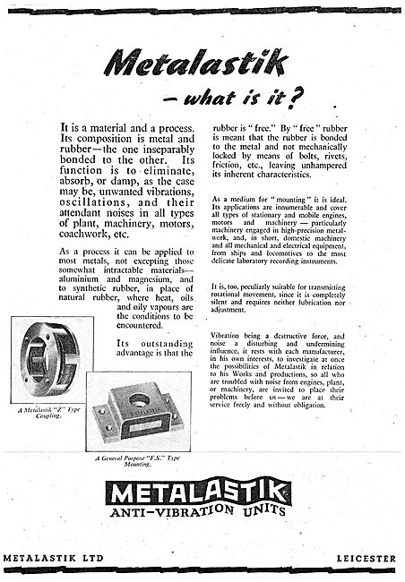 Metalastik Anti-Vibration Mountings & Couplings                  