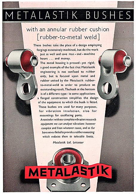 Metalastik  Rubber-To-Metal Weld. Metalastik Rubber Mountings    
