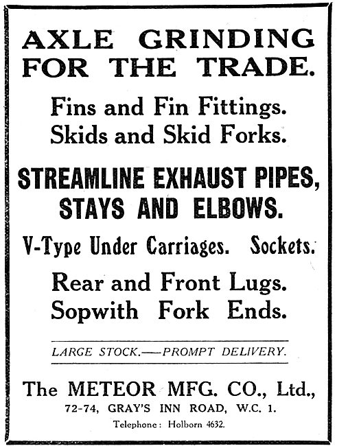 Meteor Manufacturing Company - Axle Grinding. Componnets         