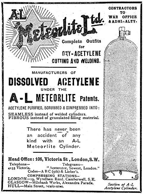 A-L Meteorlite Ltd -  Dissolved Acetylene For Cutting & Welding  