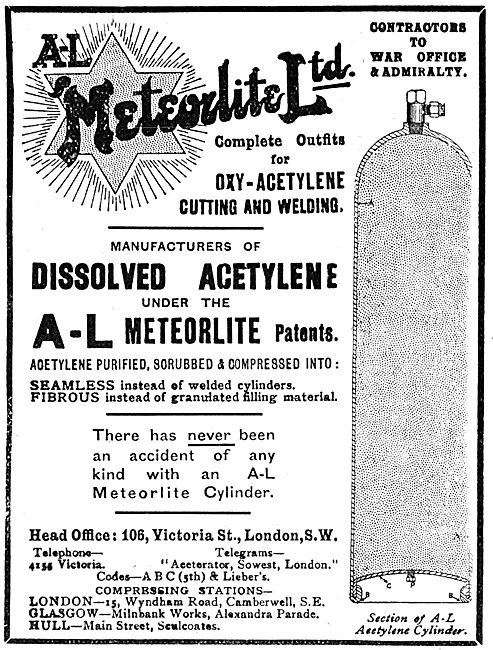 A-L Meteorlite Ltd -  Dissolved Acetylene For Cutting & Welding  