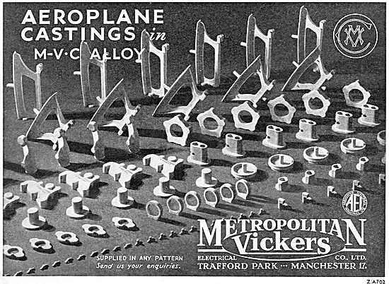 Metrovick Aeroplane Castings In MVC Alloy                        