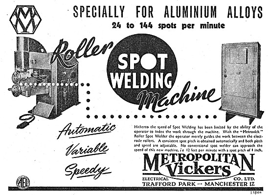 Metrovick Spot Welding Equipment                                 