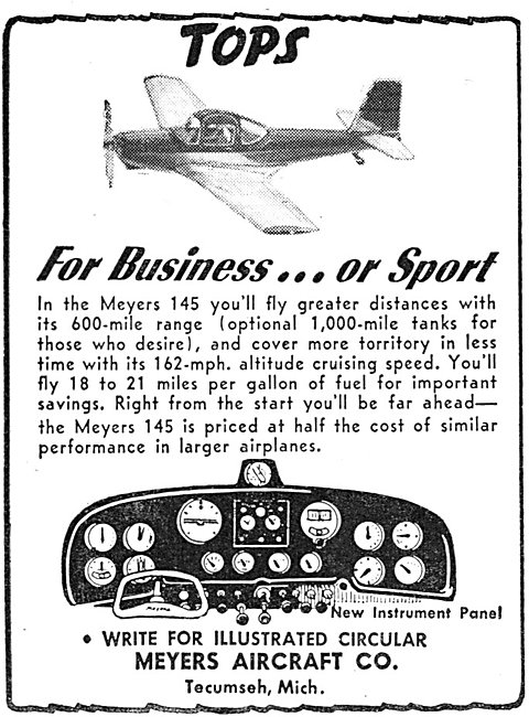 Meyers Aircraft. Meyers 145                                      