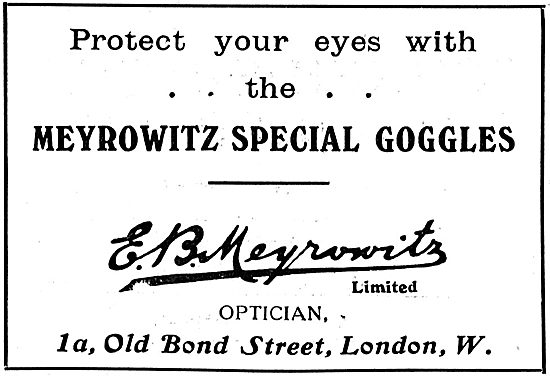 Aviators Protect Your Eyes With Meyrowitz Special Flying Goggles 