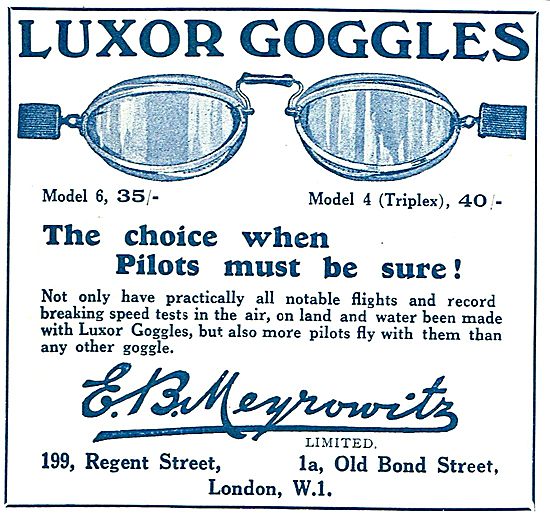 Meyrowitz Luxor Goggles - The Choice When Pilots Must Be Sure    