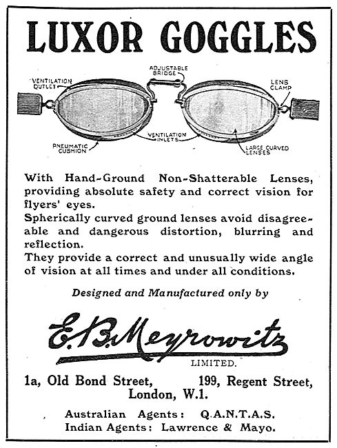 Meyrowitz Luxor Flying Goggles                                   