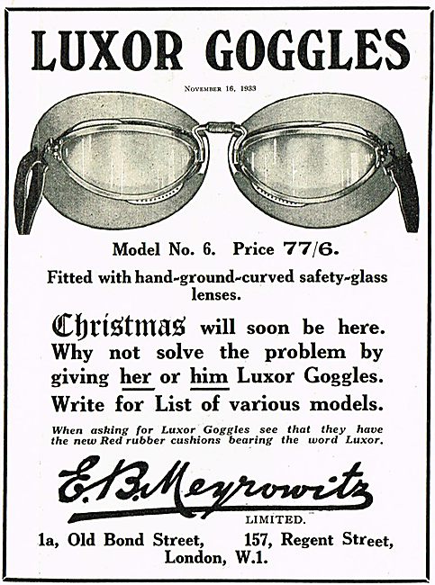 Meyrowitz Luxor Goggles For Christmas                            