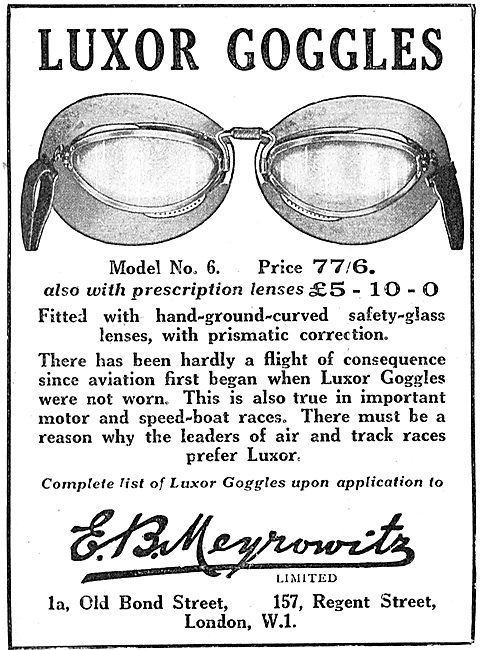 Meyrowitz No 6 Luxor Flying Goggles                              