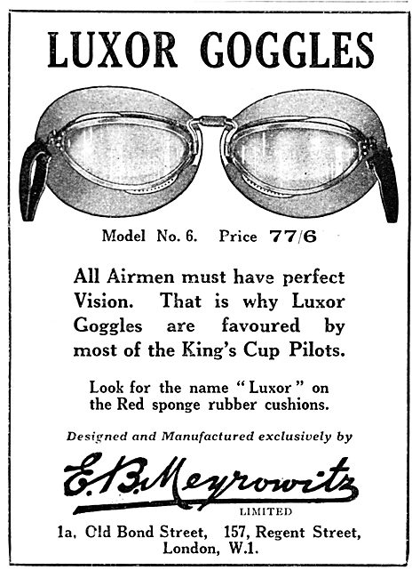 Meyrowitz No.6 Luxor Flying Goggles                              