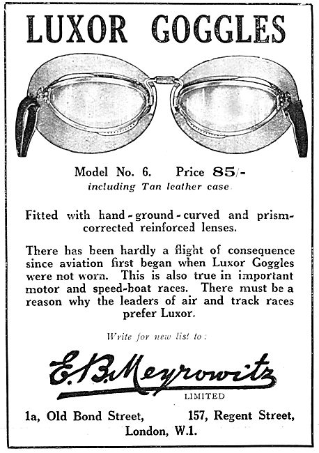 Meyrowitz Luxor Flying Goggles 1938                              