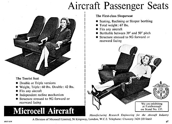 Microcell Aircraft Passenger Seats                               