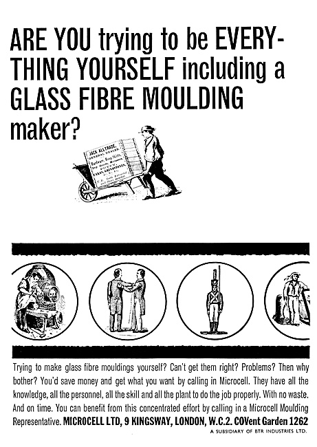 Microcell Fibreglass Mouldings For Aircraft                      