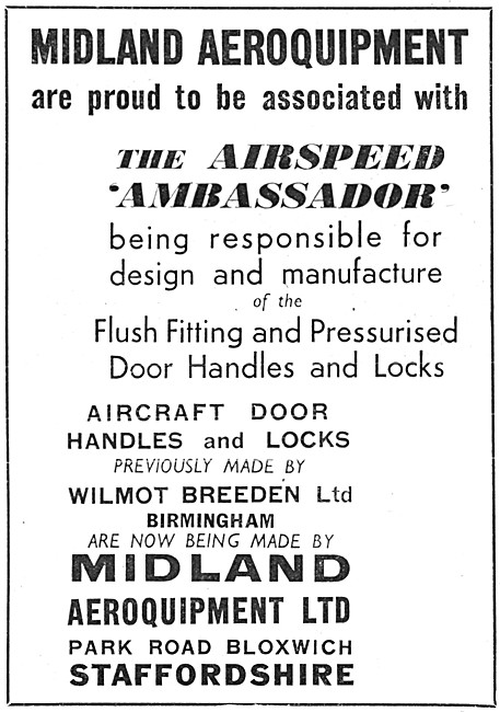 Midland Aeroquipment. Bloxwich. Door Handles & Locks             