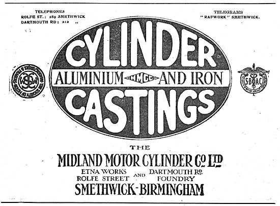 Midland Motor Cylinder Manufacturers Of Aero Engine Cylinders    