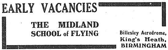 The Midland School Of Flying Kings Heath Birmingham              